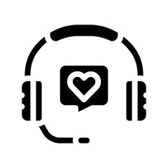 online support call center glyph icon vector. online support call center sign. isolated symbol illustration