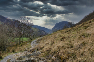 landscape in the mountains in Lake District