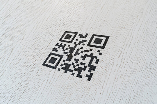 qr code printed on the wall surface, scan for payment