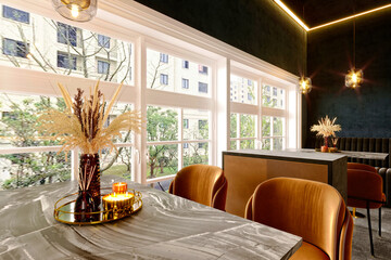 3d render of cafe restaurant