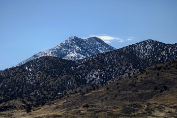 snow covered mountains