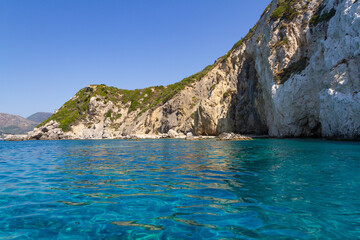 Seascape - a fragment of the island of turtles near the island of Zakynthos, Greece
