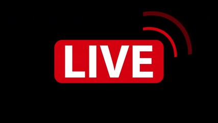 Animated Live Icon for On Air and Podcast Video