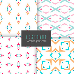 Flat geometric pattern. Abstract textures. Vector template.