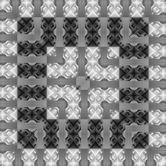 Fototapeta premium monochrome futuristic square format designs and patterns on a black and white background