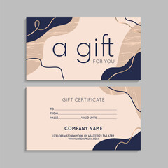 Set of colorful gift cards template. Modern style vector illustration of flowers for saloon, gallery, spa, shop. Gift voucher - obrazy, fototapety, plakaty