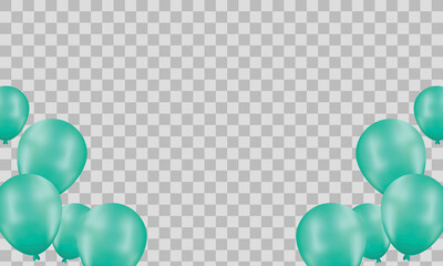 Happy Birthday background with illustrations balloon