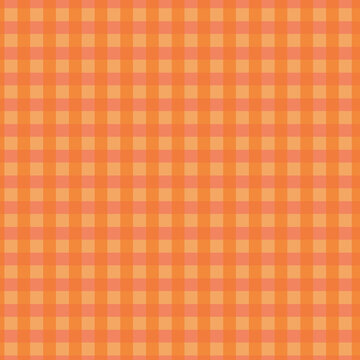 A Simple Orange Gingham Seamless Vector Pattern