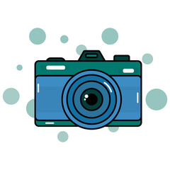 camera with bubbles. vector illustration
