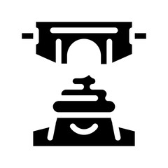 Obraz premium meconium, newborn feces glyph icon vector. meconium, newborn feces sign. isolated symbol illustration
