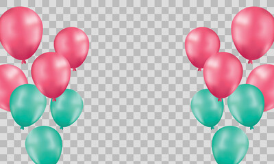 Happy Birthday background with illustrations balloon