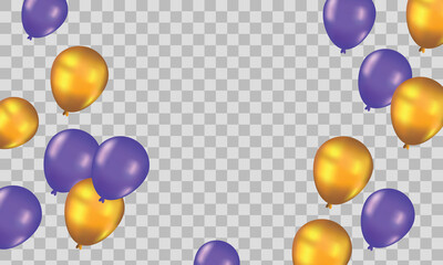 Happy Birthday background with illustrations balloon
