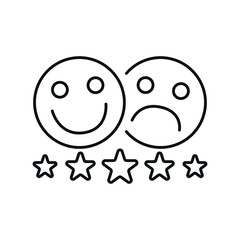 Service evaluation linear icon. Digital Marketing. Thin line customizable illustration. Contour symbol. Vector isolated outline drawing. Editable stroke