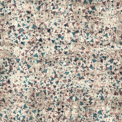Seamless blue pink cream and navy surface pattern. High quality illustration. Overlaid and multiplied distressed and grungy worn abstract design for print. Detailed artistic repeat tile swatch.