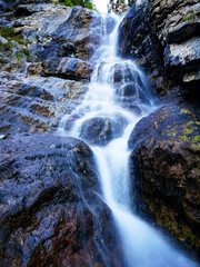 waterfall in the mountains