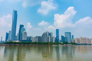 Naklejka premium Modern city of Guangzhou, China