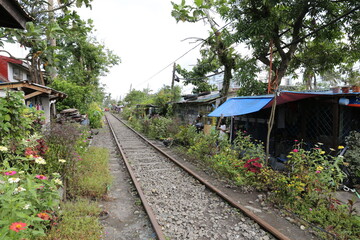 Leben an der Eisenbahn Strecke, Naga City, Camarines Sur, Philippinen