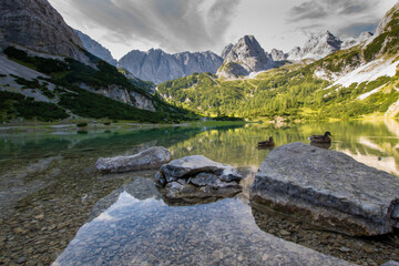 scenery around Seebensee in the austiran alps (Ehrwald, Tyrol, Austria)