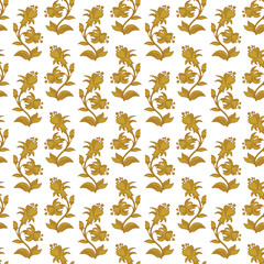 Hand drawn flowers seamless pattern. Floral endless texture. Abstract drawing flowers background. Part of set.