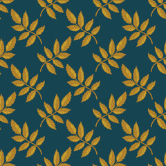 Hand drawn flowers seamless pattern. Floral endless texture. Abstract drawing flowers background. Part of set.