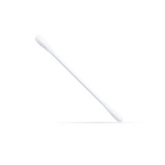 cotton buds isolated on white background. cotton swab cut out