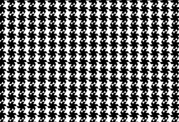 Patrón de aspas negras ordenadas en horizontal y vertical sobre fondo blanco