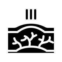 varicose veins disease glyph icon vector. varicose veins disease sign. isolated symbol illustration