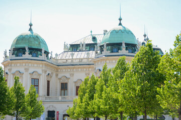 Fototapeta na wymiar Vienna, Austria - July 25, 2019: Belvedere Palace