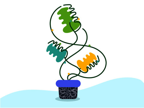 illustration of a plant in white background