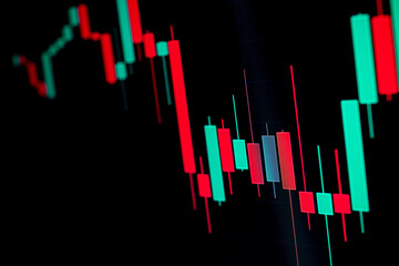 Economic graphic. Financial chart, stock analysis data for business background in digital screen. Graphics growth forex finance market. Stock analyzing. Price chart bars.