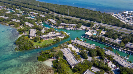 Aerial Buttonwood Bay Key Largo Florida Keys