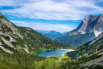 Naklejka na ściany i meble scenery next to the Seebensee, Tyrol (Austria)