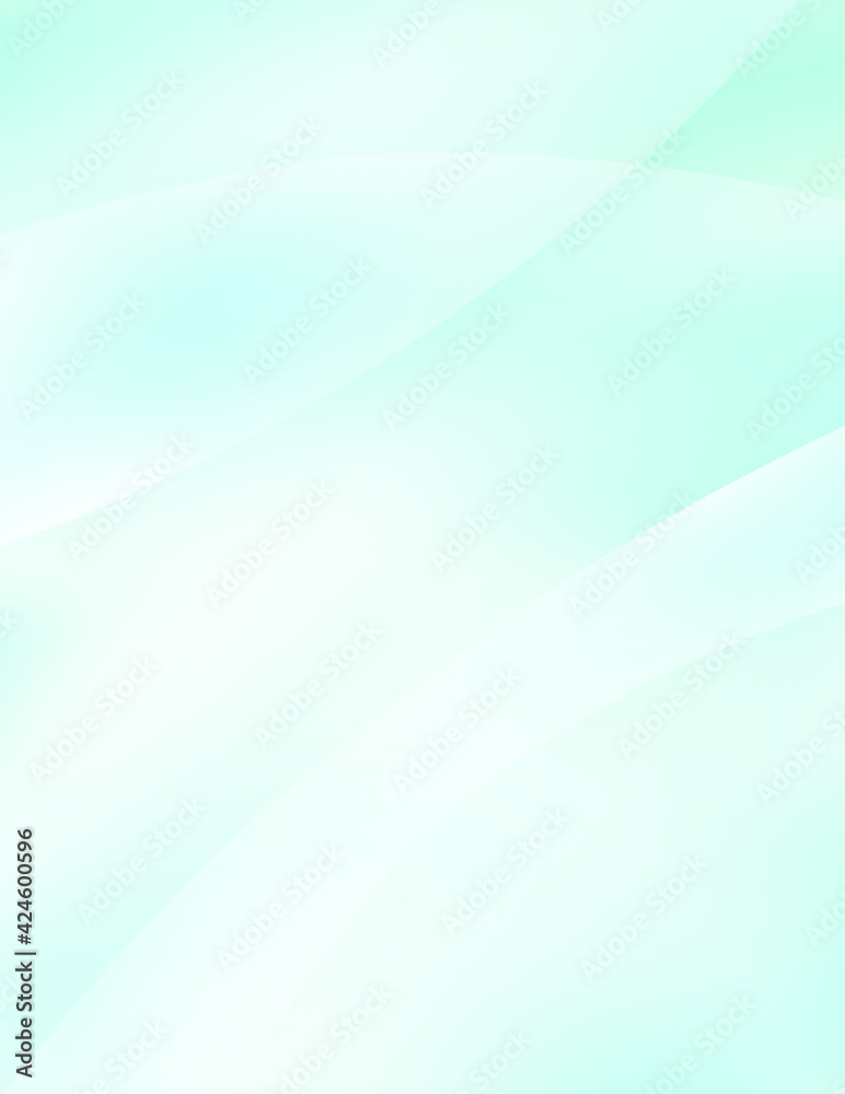 Poster very unsaturated light frosted mint background. minimal vector graphics