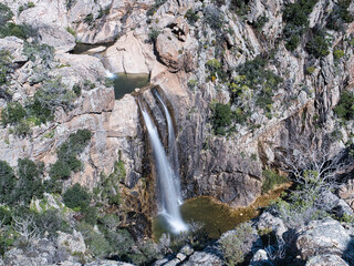 Spettacolare Cascata di Pitrisconi nel Monte Nieddu in Sardegna