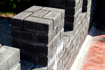 part of the concrete tiles, close up