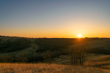 Fototapeta na wymiar sunset in the valley