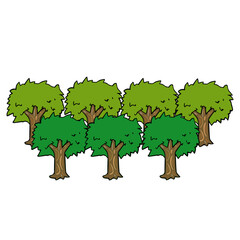 連なる木のイラスト