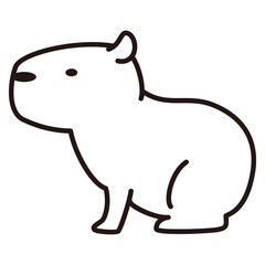 カピバラ　かわいい　イラスト