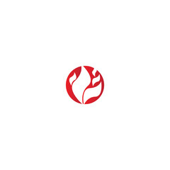 simple and cool fire icon vector logo