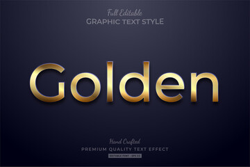 Golden Elegant Editable Text Effect Font Style