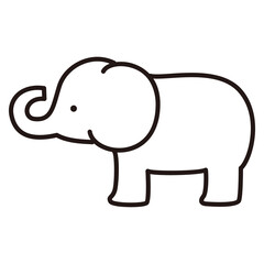 ゾウ　かわいい　イラスト