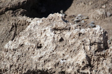 Close up on rocks in Devil's Golf Course in Death Valley National Park, California
