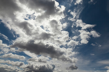 blue sky in the sunny time of the day