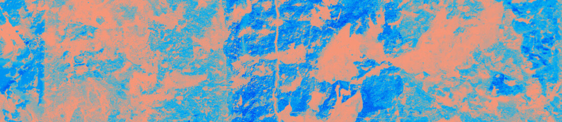 abstract coral and blue color texture background with copy space for design