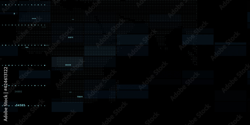 Poster abstract futuristic - technology with polygonal shapes on dark blue background. design digital techn