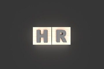 HR Human resource font metal black silhouette wooden communication logo work job career business technology digital  strategy organization interview leadership employee management customer.3d render
