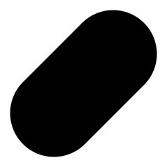 Black capsule vector flat icon design