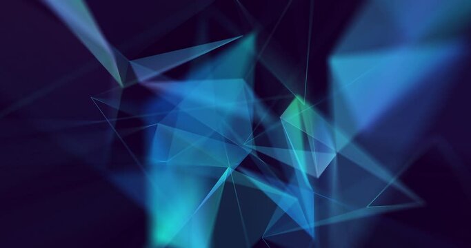 Abstract animation with plexus background shapes