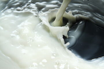 Close up of milk splash
