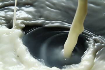 Close up of milk splash